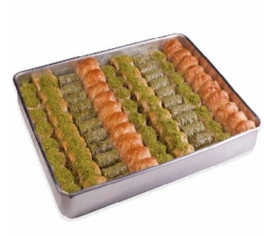 2500 Gr ( 2.5 Kg ) Karışık Cevizli ve Fıstıklı Baklava pasta
