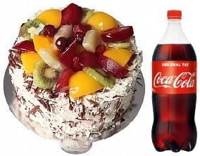 4-6 Kişilik Karışık Meyveli Yaş Pasta pasta