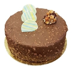 6-9 Kişilik Yuvarlak Sade Çikolatalı Zengin Lezzet pasta