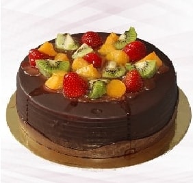 Gurme Zengin Tatlı 6-9 Kişilik Meyveli Çikolatalı pasta