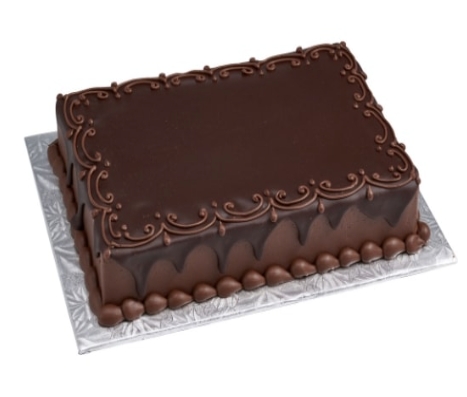 Yoğun Lezzetli 100 Kişilik Düz Sade Çikolatalı Pasta pasta